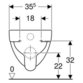 Geberit - Renova Wand-WC Tiefspüler, Rimfree