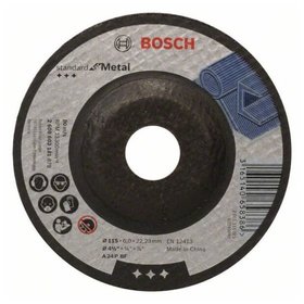 Bosch - Schruppscheibe gekröpft, Standard for Metal A 24 P BF, 115mm, 22,23mm, 6mm (2608603181)