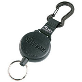 KEY-BAK - Schlüsselroller mit Karabiner, schwarz