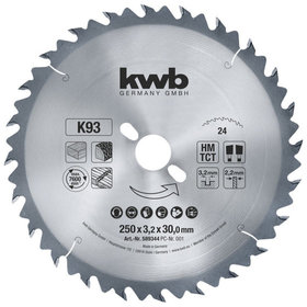 kwb - Bauholz-Sägeblätter für Bau- und Tischkreissägen ø250 x 30mm