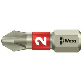 Wera® - Bit für Kreuzschlitz Phillips® 3851/1 TS PH, Edelstahl, PH 2 x 25mm