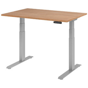 Hammerbacher - Schreibtisch XDKB12 120 x 80 cm, Farbe silbernussbaum