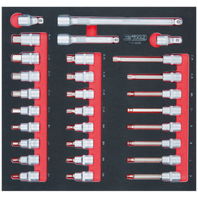 KSTOOLS® - SCS 1/2" Bit-Stecknuss-Satz, 29-teilig in 2/3 Systemeinlage