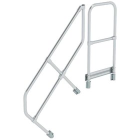 MUNK Günzburger Steigtechnik - Handlauf Aluminium für Treppe 45° mit Plattform Stufenanzahl 4