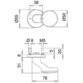 edi - Knopf 1052/1620,F1 eloxiert,o. No.