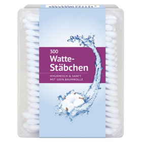 elkos - Bio Wattestäbchen, Packung mit 300 Stück