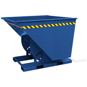 Eichinger® - Kippbehälter in hoher Bauhöhe, quer zur und in Fahrtrichtung kippbar, 1000 kg, 300 Liter, enzianblau
