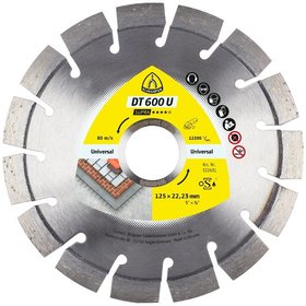 KLINGSPOR - Diamanttrennscheibe DT 600 U, 125 x 2,4 x 22,23mm 15 Segmente 20 x 2,4 x 9mm