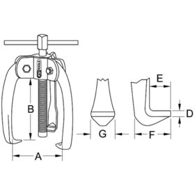 KSTOOLS® - Universal-Abzieher 3-armig, 10-100mm