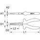 KSTOOLS® - 1000V Flachzange, lange Backen, 160mm