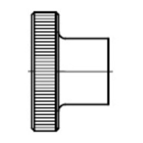 Rändelmutter hohe Form, DIN 466 Stahl blank M 3