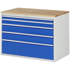 RAU. - Schrank XXL5.2 für 7000, 1145 x 650 x 825mm, 5 Schubladen, Bucheplatte