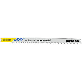 metabo® - 5 U-Stichsägeblätter "universal wood + metal" 107/ 2,4-5,0 mm, progressiv, BiM, Universalschaft (623906000)