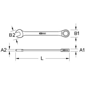 KSTOOLS® - TITANplus Ratschenringmaulschlüssel, 10mm