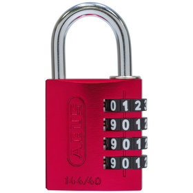 ABUS - AV-Zahlen-Vorhangschloss 144/40 Lock-Tag, Aluminium, rot