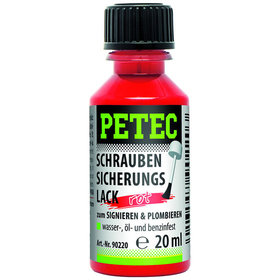 PETEC - Schraubensicherungslack rot, 20ml