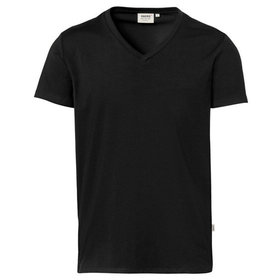 HAKRO - V-Shirt Stretch 272, schwarz, Größe M