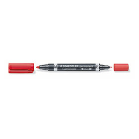 STAEDTLER® - Permanentmarker Lumocolor duo 348-2 0,6mm/1,5mm rot