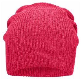 James & Nicholson - Longbeanie Mütze MB7955, pink, Einheitsgröße