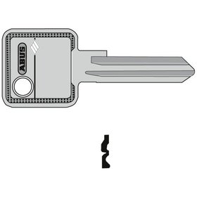 ABUS - Schlüsselrohling, C83 K1D, eckig, Messing neusilber