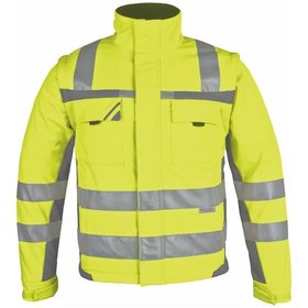 PKA - Winter-Warnschutz Softshell-Jacke gelb/grau, Gr. XL