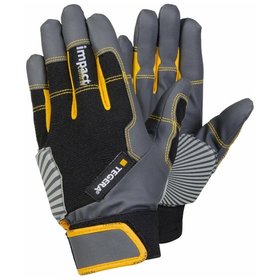 TEGERA® - Schlagd. Handschuhe TEGERA 9185 PRO, Kat. II, grau/gelb/schwarz, Gr. 7