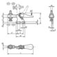 KIPP - SCHNELLSPANNER MINI STAHL, FUß SENKRECHT, KOMP:KUNSTSTOFF, ORANGE, M=M05X20