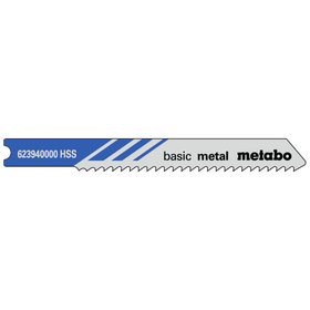 metabo® - 5 U-Stichsägeblätter "basic metal" 52/ 2,0 mm, HSS, Universalschaft (623940000)