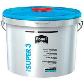 Ponal - Super 3 PVAc Holzleim weiß wasserfest, alterungsbeständig 10kg Eimer