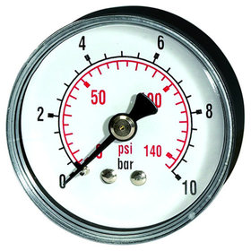 RIEGLER® - Standardmanometer »pressure line« G 1/8" hinten 0-10,0 bar/145 psi, Ø40