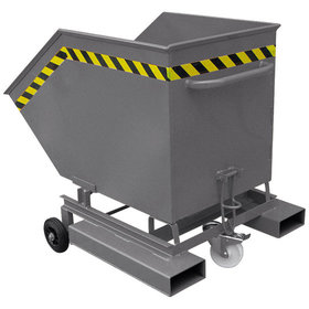 Eichinger® - Kastenwagen mit Rollen und Einfahrtaschen, 300 kg, 1000 Liter, anthrazitgrau