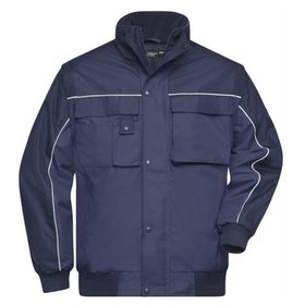 James & Nicholson - Workwear Jacke JN810, navy-blau, Größe 3XL