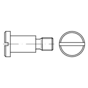 Flachkopfschraube mit Schlitz und Ansatz DIN 923 Stahl 4.8/5.8 galv.verz. M3 x 2mm