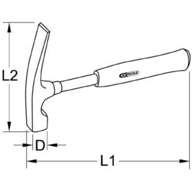KSTOOLS® - Maurerhammer, rheinische Form, 500g