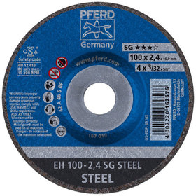 PFERD - Trennscheibe EH 100x2,4x16 mm gekröpft Leistungslinie SG STEEL für Stahl