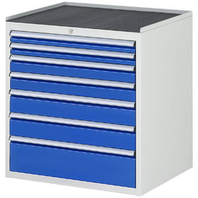 RAU. - Schrank für 7000, 770 x 650 x 825mm, 7 Schubladen, Gummimatte