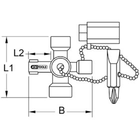 KSTOOLS® - Mini-Schaltschrankschlüssel, 42mm