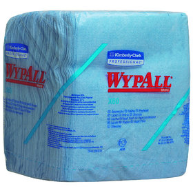 WYPALL® - Wischtuch X60 blau, 1/4-faltung, 12 Beutel je 76 Tücher = 912 Tücher