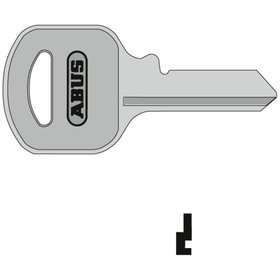 ABUS - Schlüsselrohling, 55/50, 747/50, 54TI/50+60, halbrund, Messing neusilber