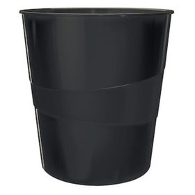 LEITZ® - Papierkorb Recycle, 15l schwarz, 53280095, 100% recycelbar