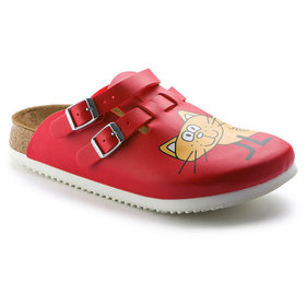 BIRKENSTOCK® - Clog Kay Superlauf, Birko-Flor, Cat Red, schmal, Größe 38