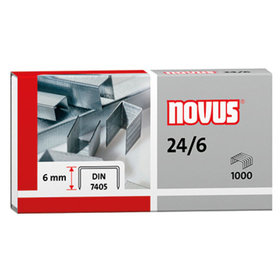 Novus - Heftklammer 24/6 040-0158 verzinkt, 1.000 Stück