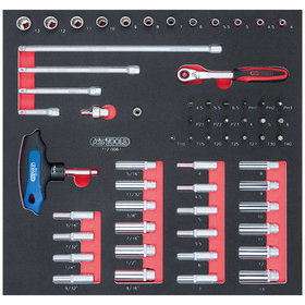 KSTOOLS® - SCS 1/4" Steckschlüssel-Satz, 61-teilig in 2/3 Systemeinlage