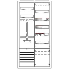 Striebel - Komplettschrank AP/UP 1Z 1stö 2Feld IP31 SS_5p mit Sammelschiene 5p