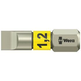 Wera® - Bit für Schlitz-Schrauben 3800/1 TS, Edelstahl, 6,5 x 1,2 x 25mm
