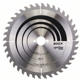 Bosch - Sägeblatt Optiline Wood für Tischkreissägen ø250 x 30 x 3,2mm, 40 Zähne (2608640670)