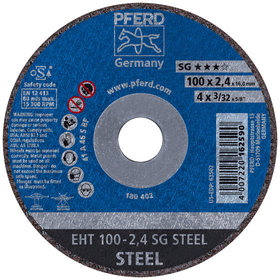PFERD - Trennscheibe EHT 100x2,4x16 mm gerade Leistungslinie SG STEEL für Stahl