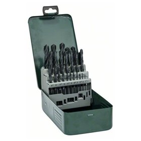 Bosch - Metallbohrer-Set HSS-R, 25-teilig, 113mm, Metallkassette (2607019446)