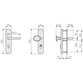 ABUS - HT-Schutz-Drückergarnitur,Langschild HLZS814,Profilzylinder gelocht,E92,Messing