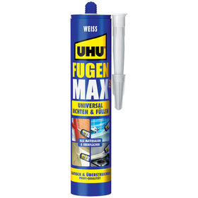 UHU® - Fugen Max weiß, Polymerdichtmasse, Dauerelastisch, 280ml Kartusche